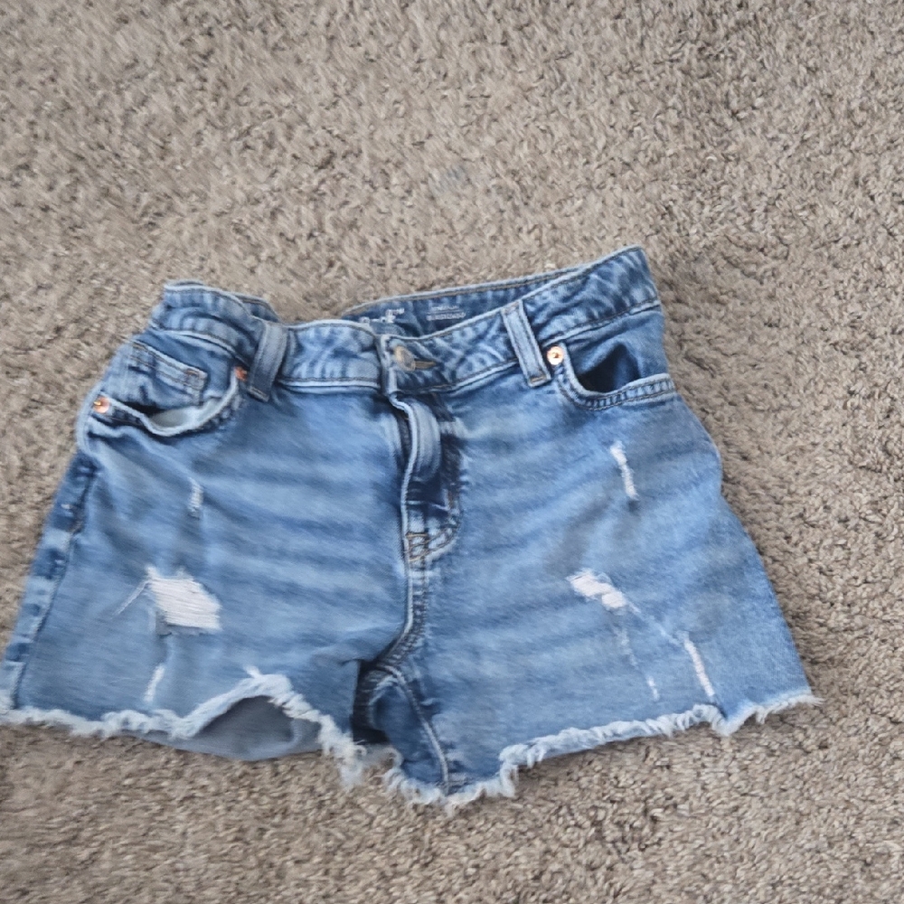 Target Blue Distressed Kids Denim Shorts